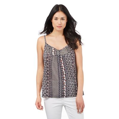 The Collection Brown 'Serengeti' embellished camisole top